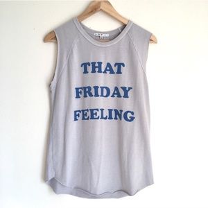 Junk food graphic tee tank that Friday feeling